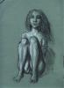 Egyptian Girl 1--charcoal-1991